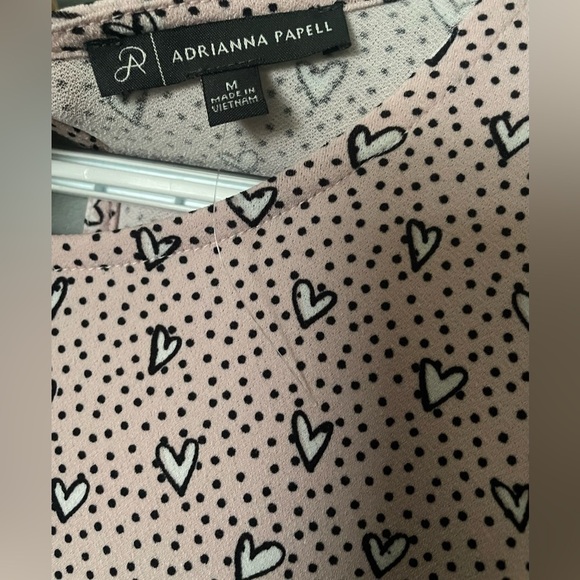 Adrianna Papell Pink Heart Keyhole Back Valentine Women’s Top M | Color: Pink - Picture 6 of 8